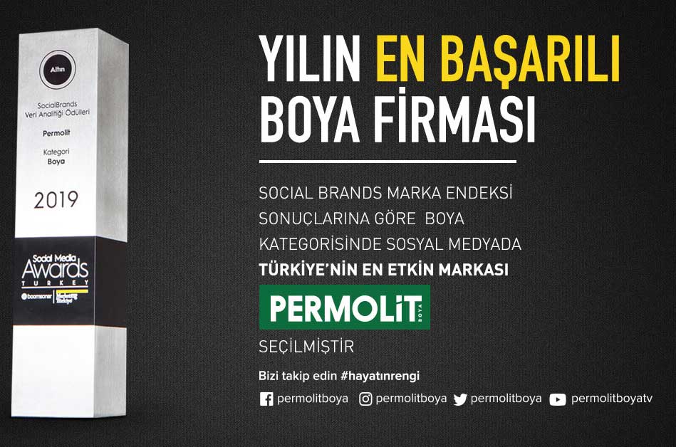 Permolit Boya Sosyal Medya Performansı En İyi Marka Seçildi